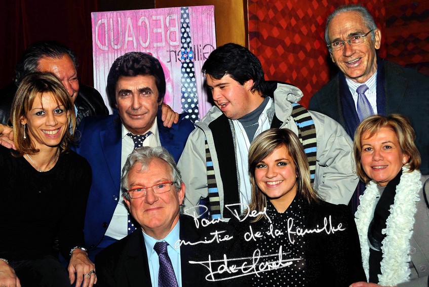 Olivier Sorel avec famille et amis au théâtre du Casino d'Enghien